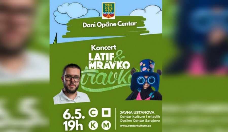 Besplatan koncert Mravko Travko za najmlađe u Centru kulture i mladih
