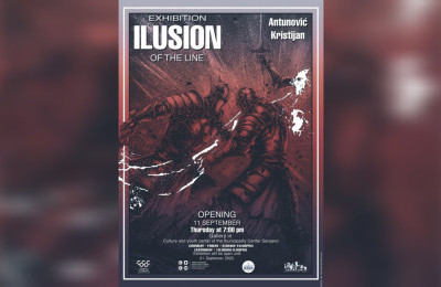 Sutra otvorenje izložbe „Illusion of the line“ Kristijana Antunovića