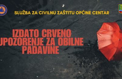 Izdato crveno upozorenje za obilne padavine