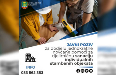 Novčana pomoć za djelomičnu sanaciju individualnih stambenih objekata