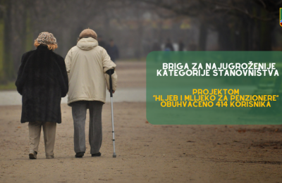 Projektom „Hljeb i mlijeko za penzionere“ obuhvaćeno 414 korisnika