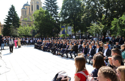 Postrojavanje veterana Prve brigade policije Stari Grad