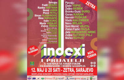 Večeras besplatni koncert „Indexi i prijatelji“