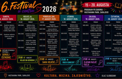 Festival u Centru od 15. do 20. augusta u Hastahana parku