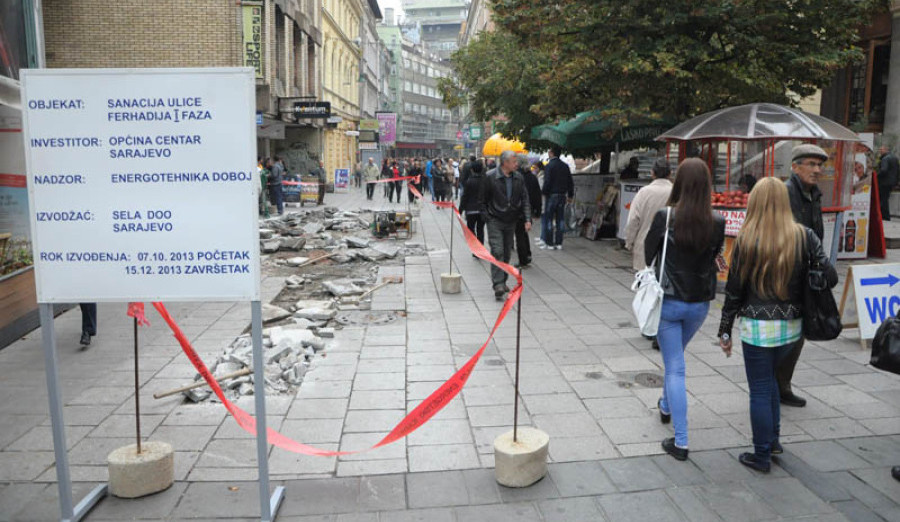 Započeli radovi na sanaciji šetnice u Ferhadiji