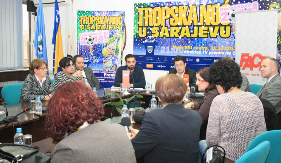 Doček Nove 2014. godine na platou ispred BBI Centra
