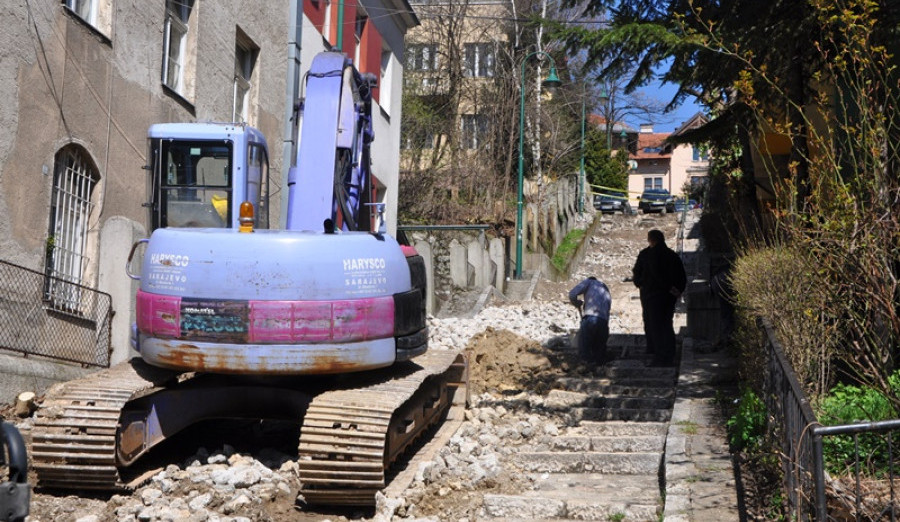 Sanacija klizišta u Pruščakovoj ulici