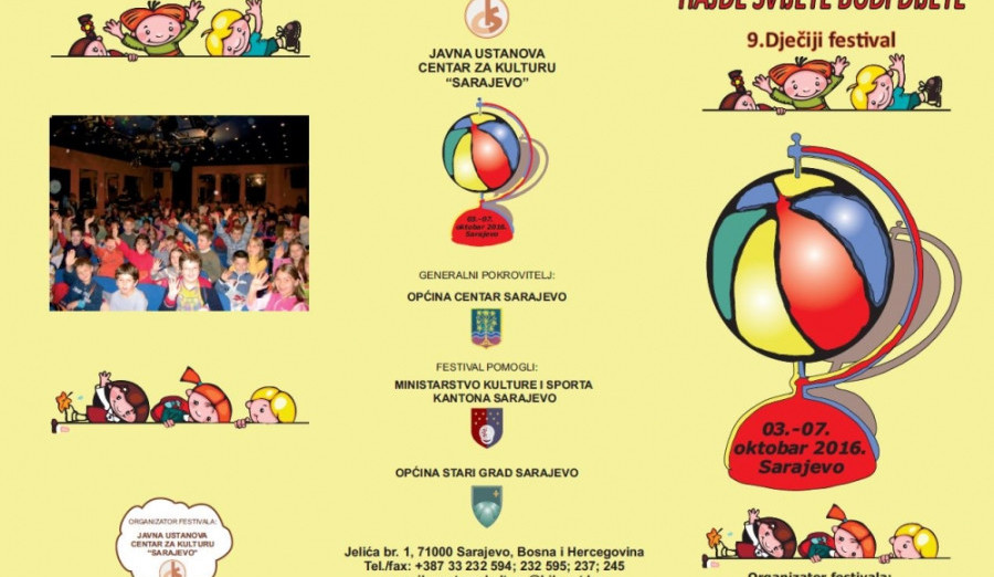 U ponedjeljak u Centru za kulturu počinje festival ''Hajde svijete budi dijete''