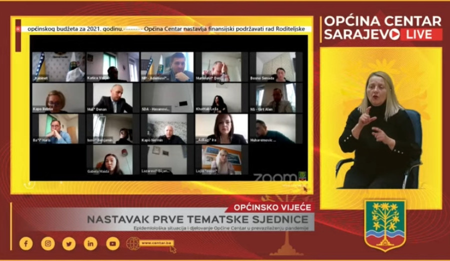15. sjednica Općinskog vijeća Centar