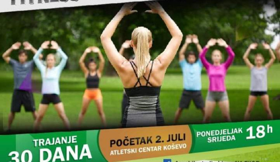 Večeras počinje projekat „Fitness ljeto 2018“
