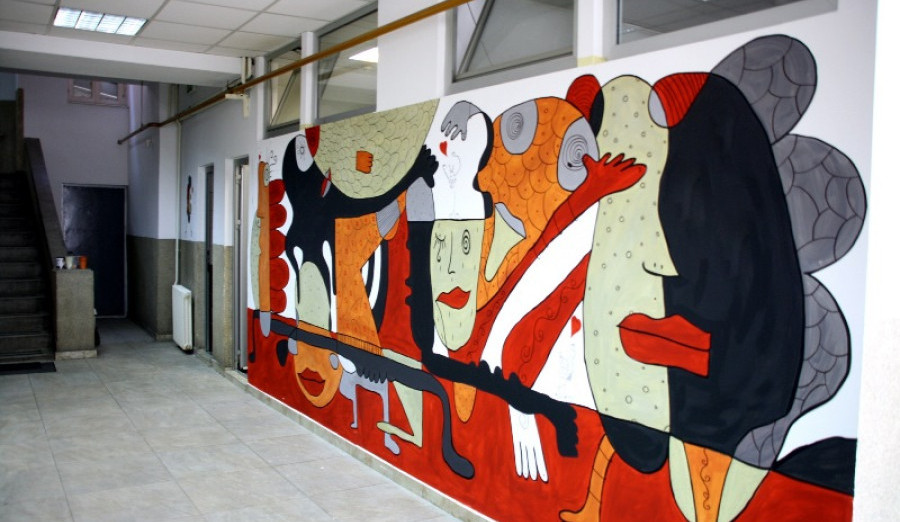 Mladi bh. umjetnik Rikardo Druškić oslikao mural u Centru kulture i mladih Općine Centar
