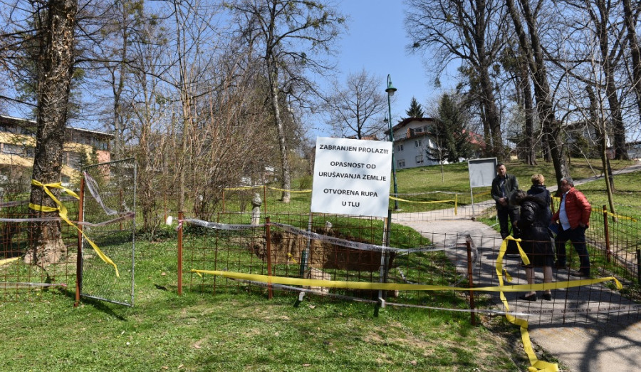 Tokom ove sedmice planiran početak radova na lokalitetu propadanja zemlje u Velikom parku