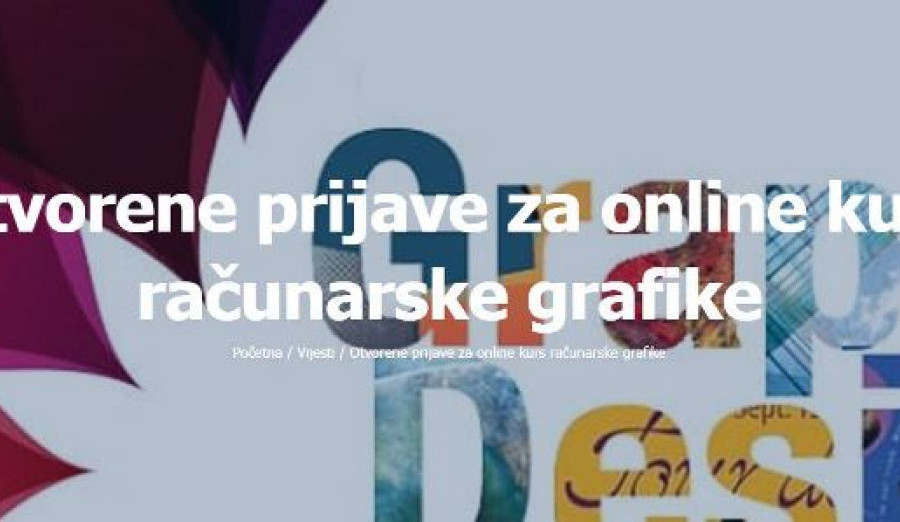 Centar kulture i mladih Općine Centar organizuje besplatan online kurs računarske grafike