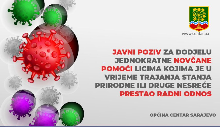 Novčana pomoć osobama koje su dobile otkaz u vrijeme trajanja nesreće uzrokovane koronavirusom