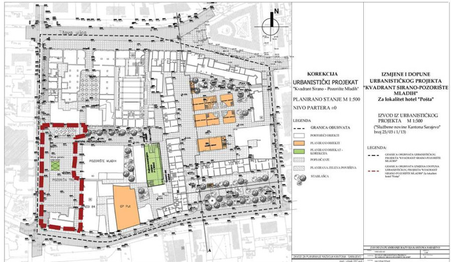 Javna tribina o Konceptu Izmjena i dopuna Urbanističkog projekta „Kvadrant Sirano-Pozorište mladih“ za lokalitet hotel „Pošta“