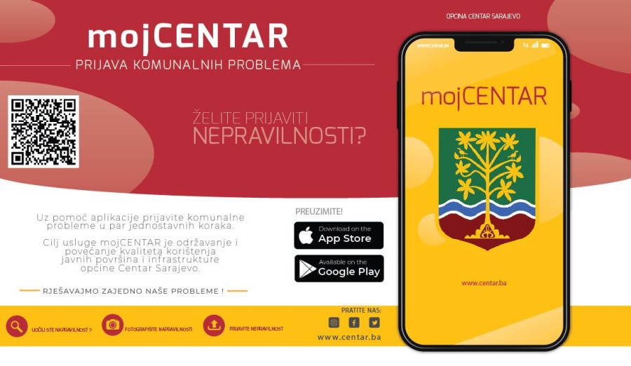 Primjedbe i sugestije uputite putem aplikacije mojCENTAR 