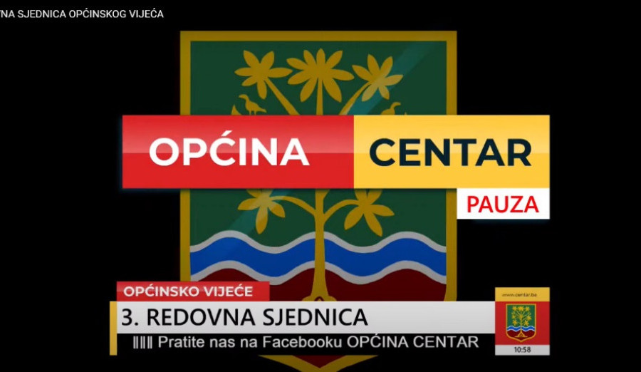 Sutra nastavak 3. redovne sjednice Općinskog vijeća Centar