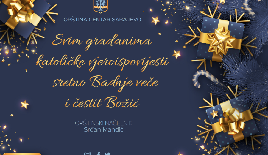 Načelnik Mandić katoličkim vjernicima čestitao Božić