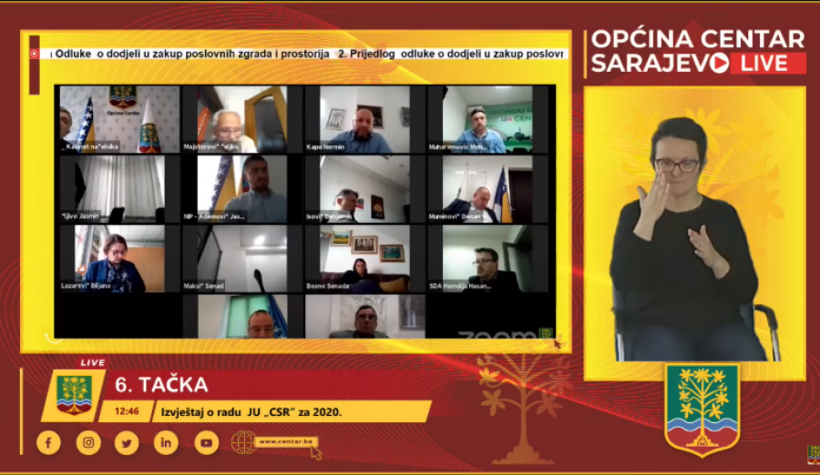 Sutra nastavak 13. redovne sjednice Općinskog vijeća Centar