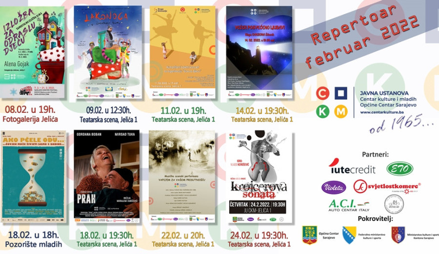 Bogat program tokom februara na sceni Centra kulture i mladih