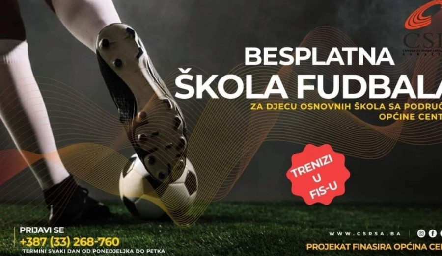 Besplatne škole sporta za djecu sa područja općine Centar