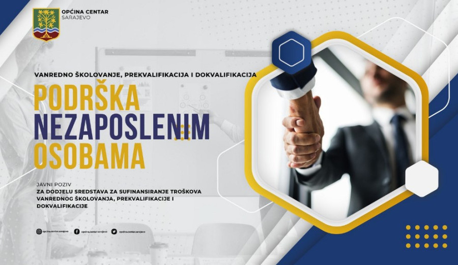 Objavljen javni poziv za dodjelu sredstava za sufinansiranje troškova vanrednog školovanja, prekvalifikacije i dokvalifikacije