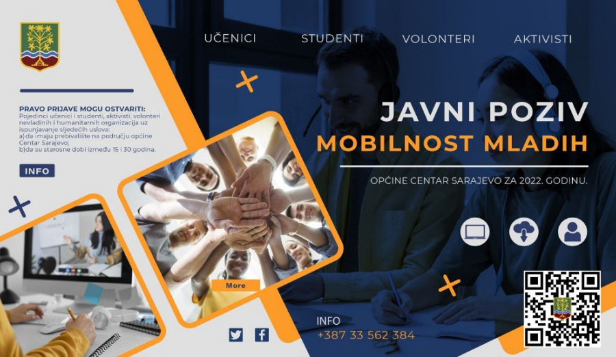 Zatvoren javni poziv za dodjelu sredstava za mobilnost mladih