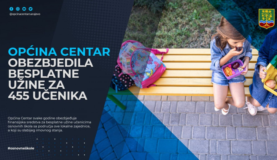 Besplatne užine za 455 osnovaca