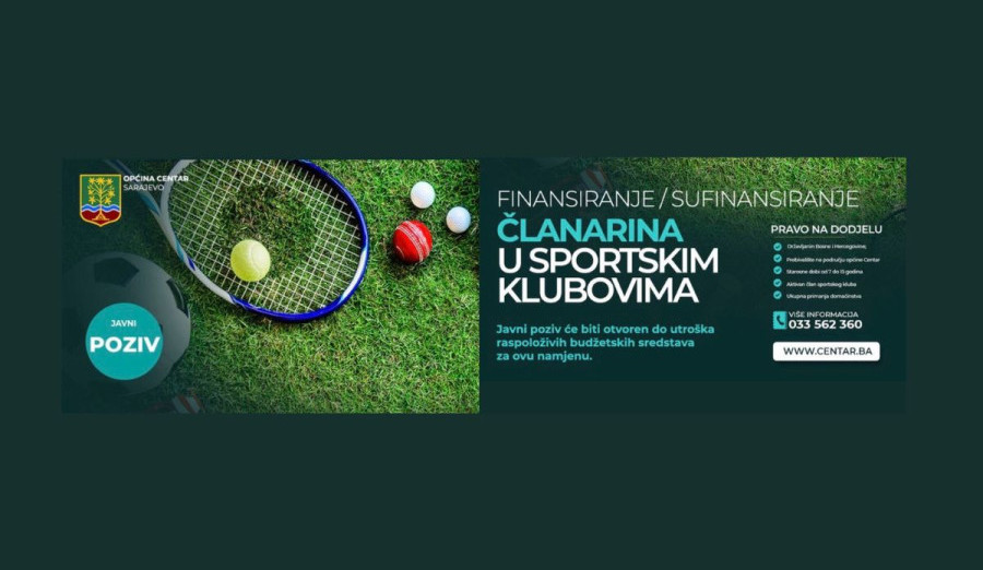 Općina Centar finansira/sufinansira članarine u sportskim klubovima djece i mladih