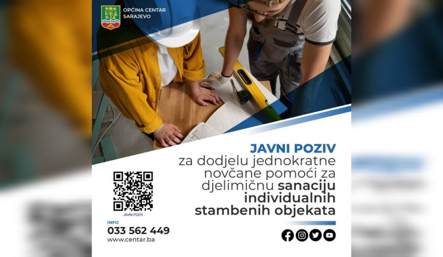 Novčana pomoć za djelomičnu sanaciju individualnih stambenih objekata