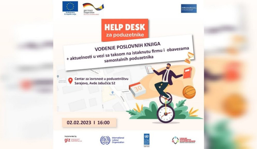 U četvrtak Help Desk sesija – Vođenje poslovnih knjiga