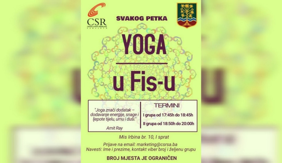 Besplatan projekat „YOGA“ za građane