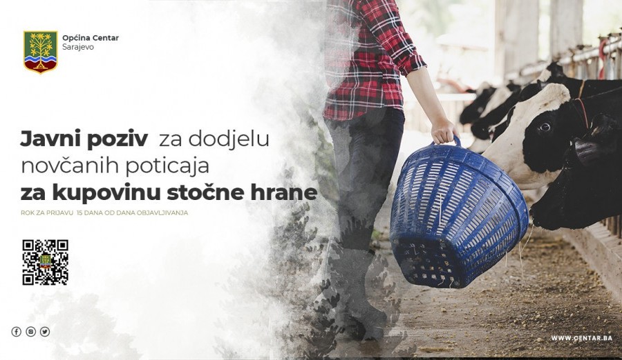 Novčani podsticaji Općine Centar za nabavku stočne hrane
