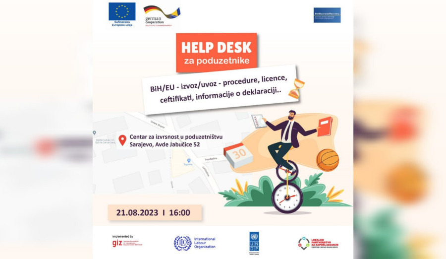 U ponedjeljak Help Desk sesija – „BiH/EU - izvoz/uvoz - procedure, licence, ceftifikati, informacije o deklaraciji...”