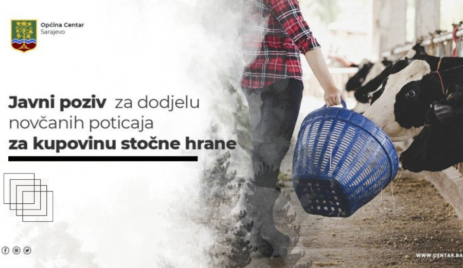 Novčani podsticaji Općine Centar za nabavku stočne hrane