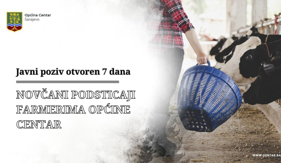 Novčani podsticaji farmerima općine Centar