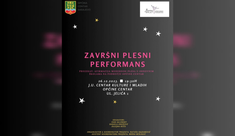 Sutra plesni performans mladih Udruženja „Živimo balet“