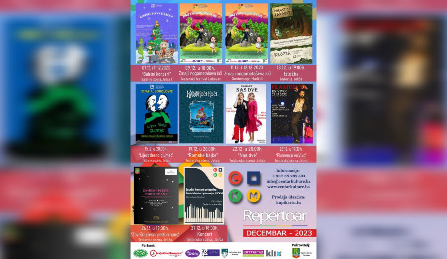 Kulturna dešavanja u mjesecu decembru
