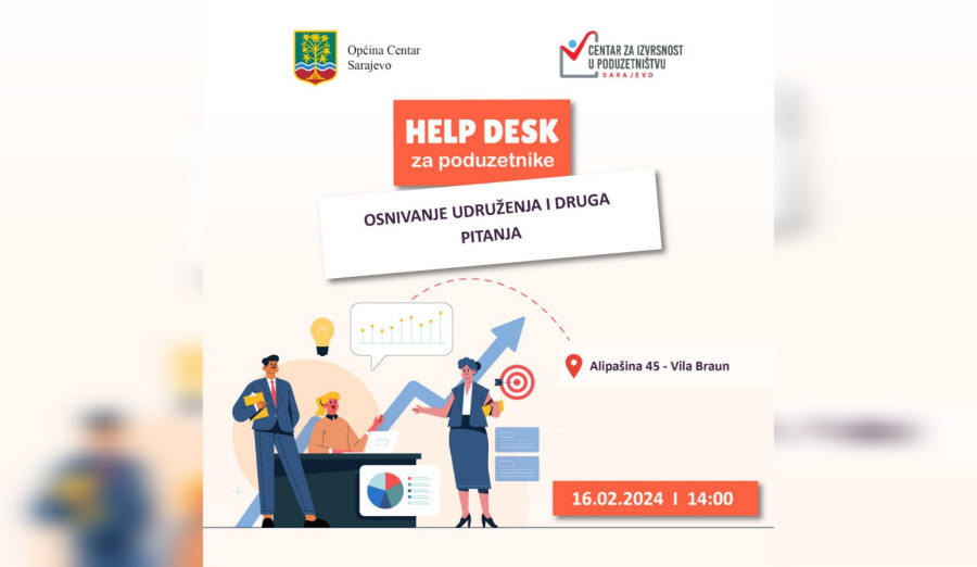 U petak Help Desk sesija – „Osnivanje udruženja i druga pitanja“