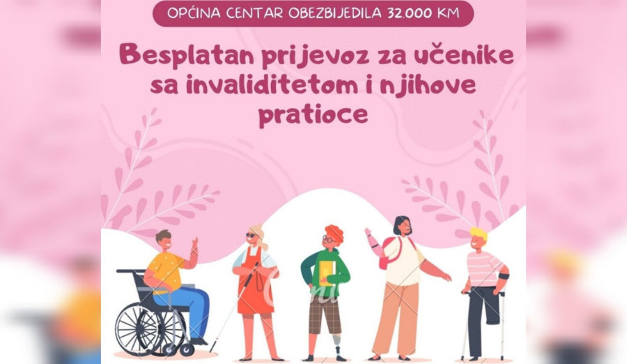 Besplatan prijevoz za učenike sa invaliditetom i njihove pratioce