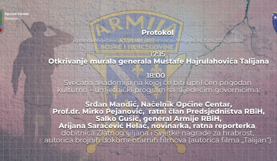Otkrivanje murala u čast Mustafe Hajrulahovića Talijana na Ciglanama