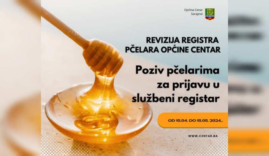 Poziv pčelarima za prijavu u službeni registar