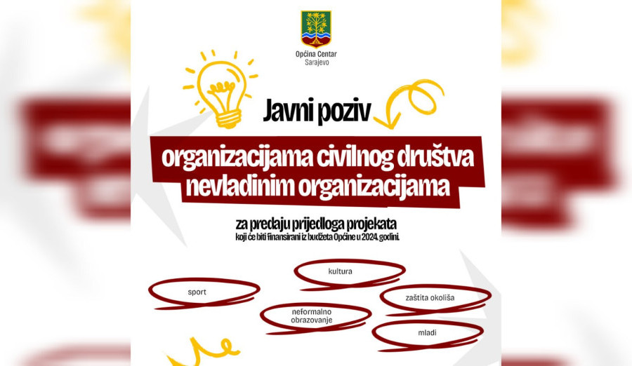 Javni poziv nevladinim organizacijama za predaju prijedloga projekata