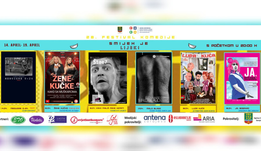 U aprilu počinje 28. festival komedije „Smijeh je lijek“