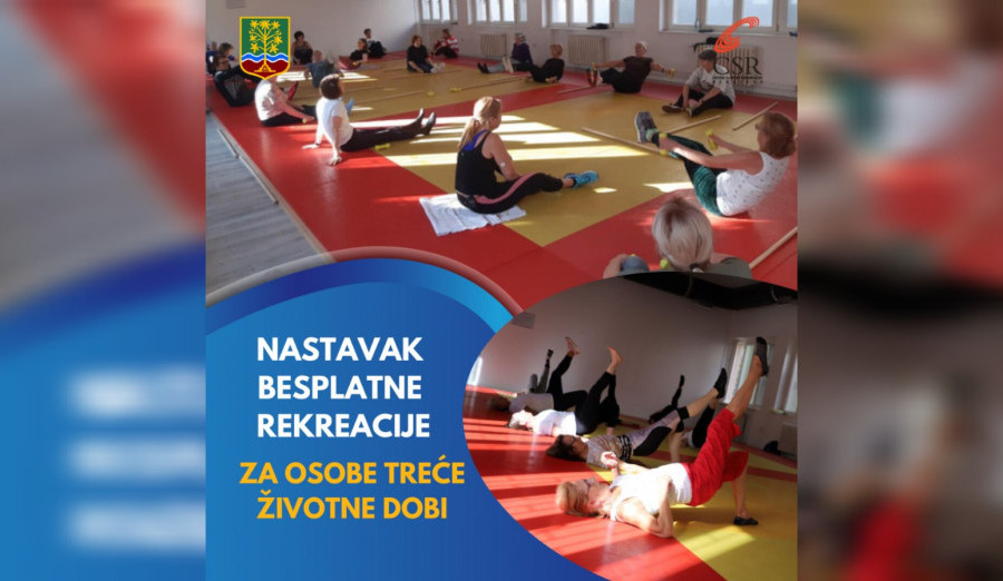 Nastavak besplatne rekreacije za osobe treće životne dobi