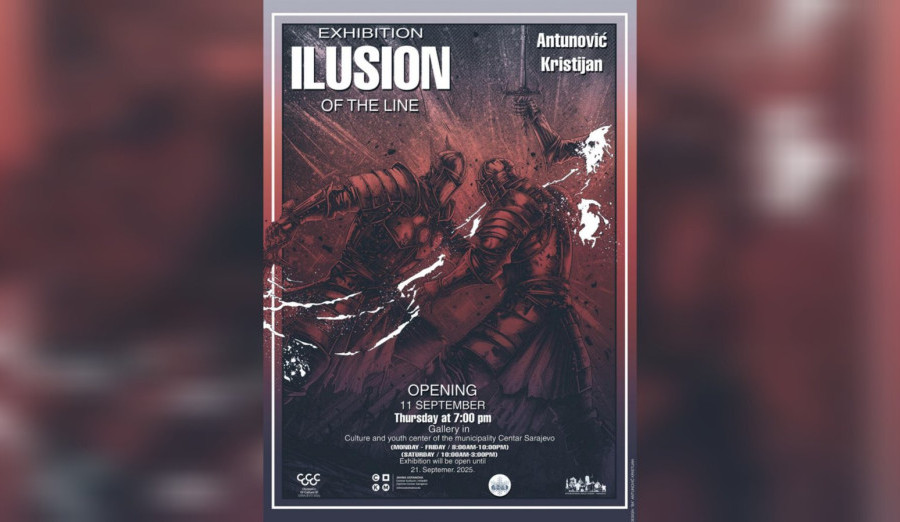 Sutra otvorenje izložbe „Illusion of the line“ Kristijana Antunovića