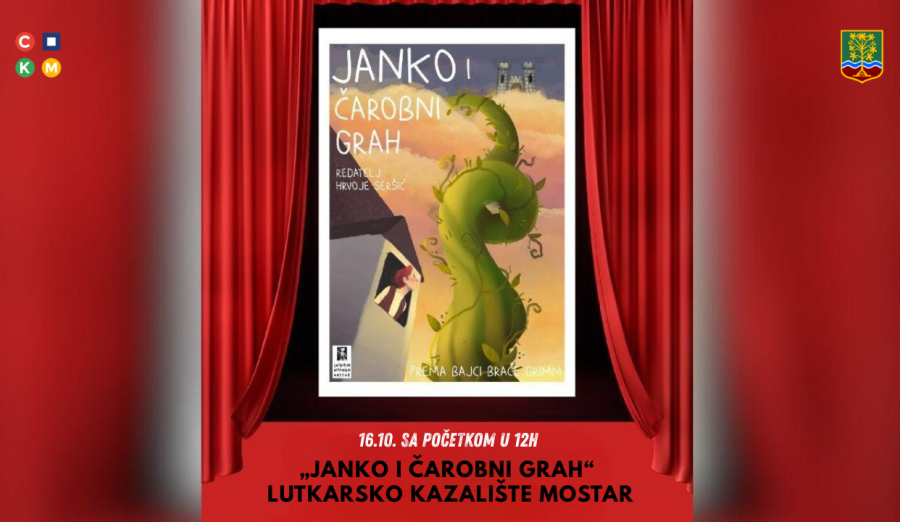Sutra predstava „Janko i čarobni grah“ u Centru kulture i mladih