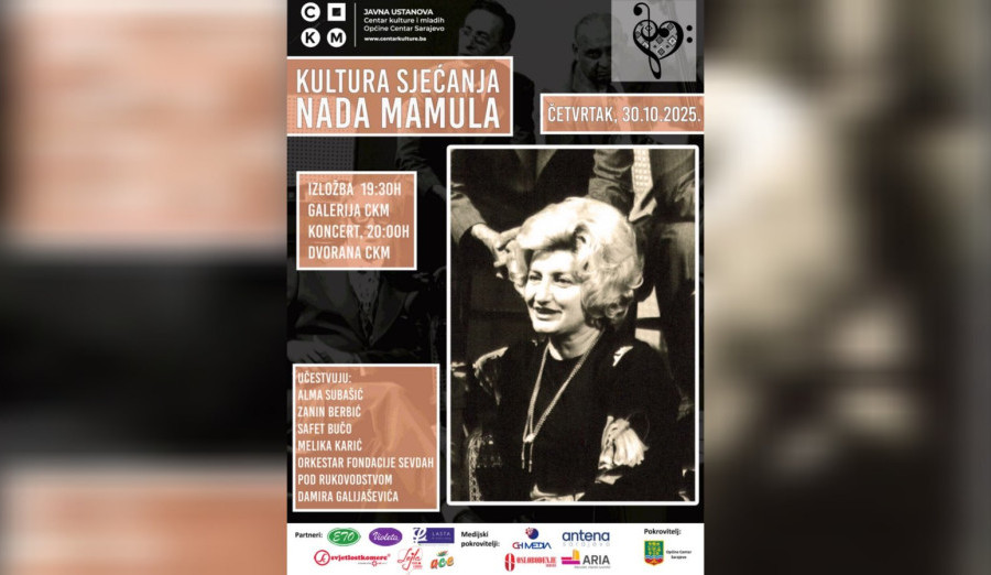 Besplatan koncert i izložba „Kultura sjećanja“ posvećeni Nadi Mamuli