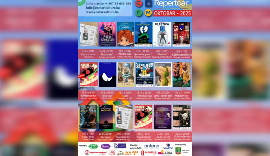 Kulturna dešavanja u mjesecu oktobru