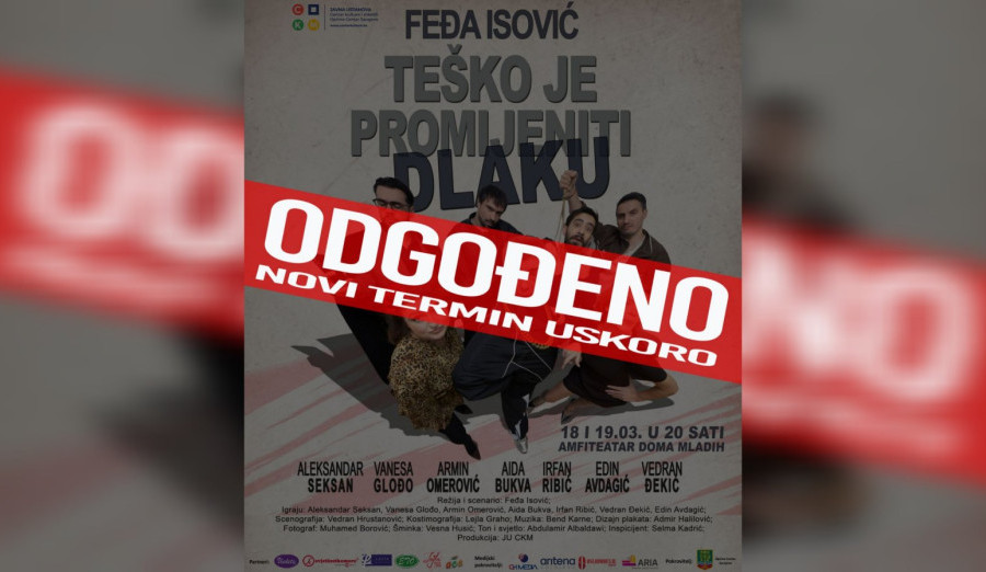 Odgođena premijera predstave „Teško je promijeniti dlaku“ Feđe Isovića
